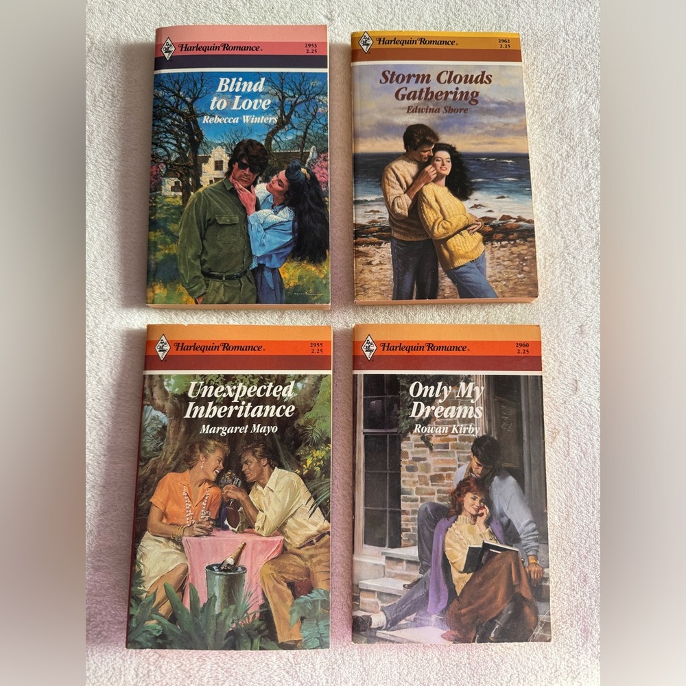 1980’s Harlequin Romance Books Lot of 4